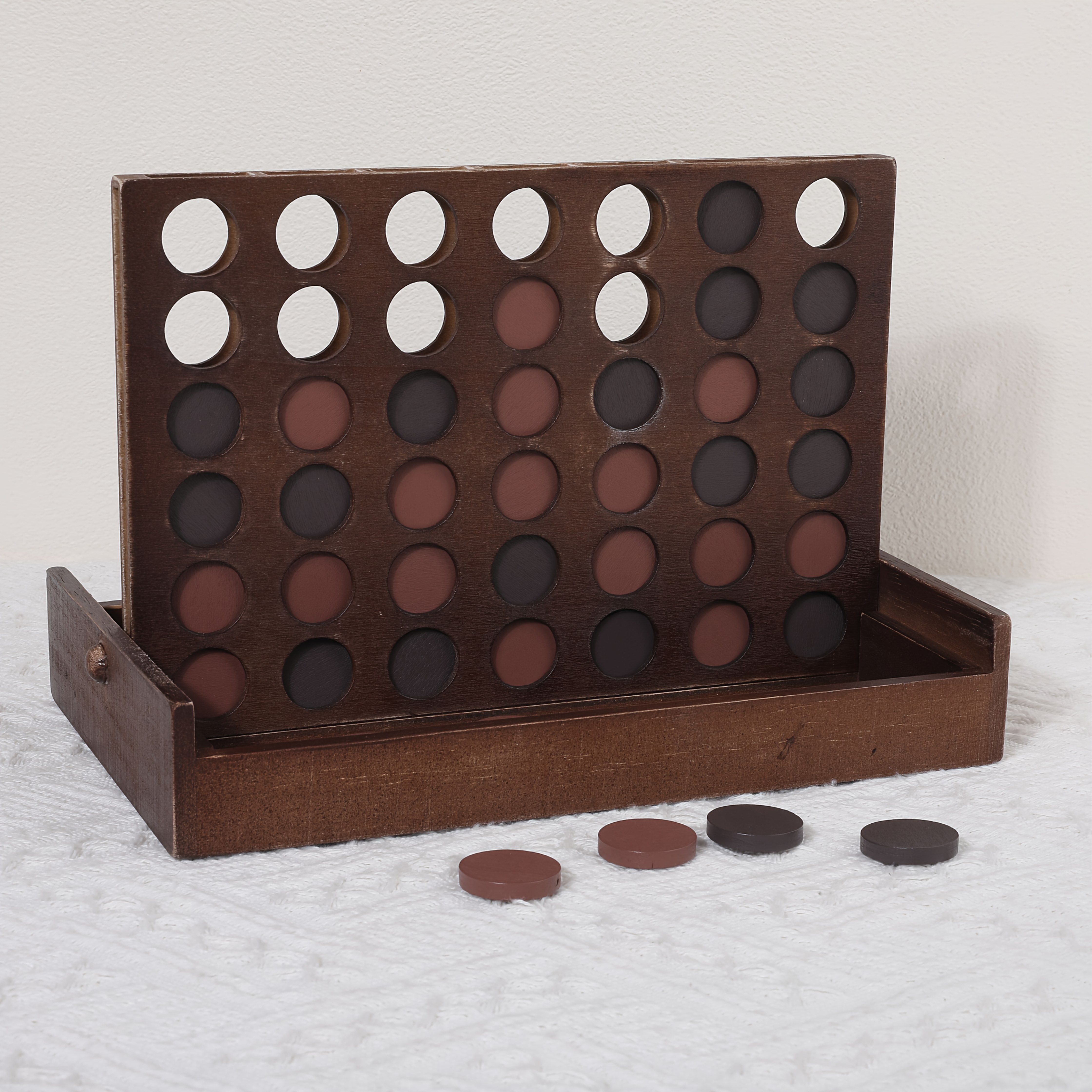 Image of Jiajchuf For Family Christmas Gifts For Kids! Power 4 In A Line, Wooden Games For Kids, Game 3+, Toys For