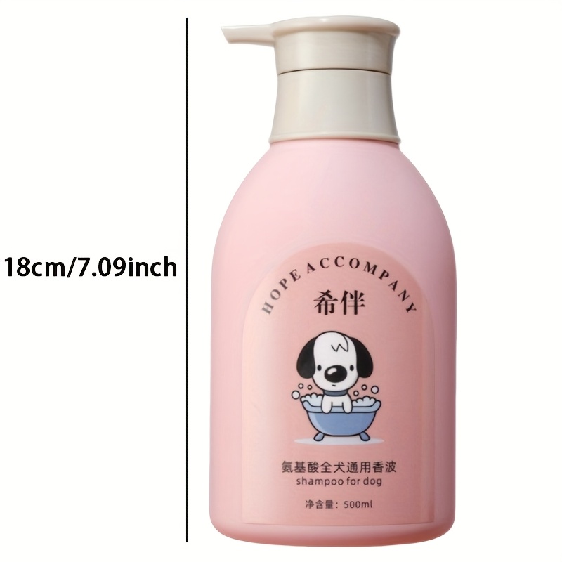500ml, 6-in-1, Contains Amino , Dog Shampoo, Wash, Fluffy Fur, Smooth And Shiny, , Coco Fragrance, Removes Dirt, Nourishes Fur, Better Than Conditioner