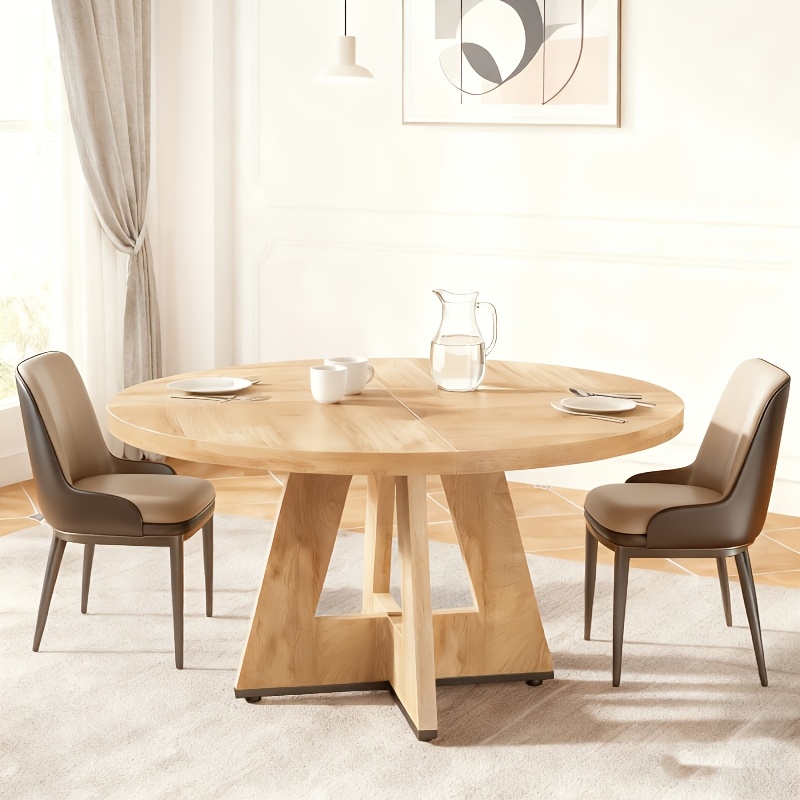 reliable 47 Inch Farmhouse Dining Table, Rustic Round Dinner Table for 4, Ideal for Home Dining Room And Living Room, Offering A Countrified Touch to Your Decor 9 reliable 47 Inch Farmhouse Dining Table, Rustic Round Dinner Table for 4, Ideal for Home Dining Room And Living Room, Offering A Countrified Touch to Your Decor - Image 9