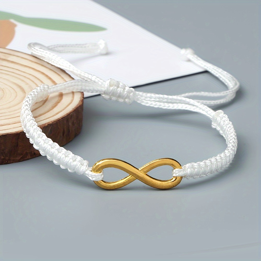 Adjustable Infinity Charm Bracelet Red String for Couples & Friends