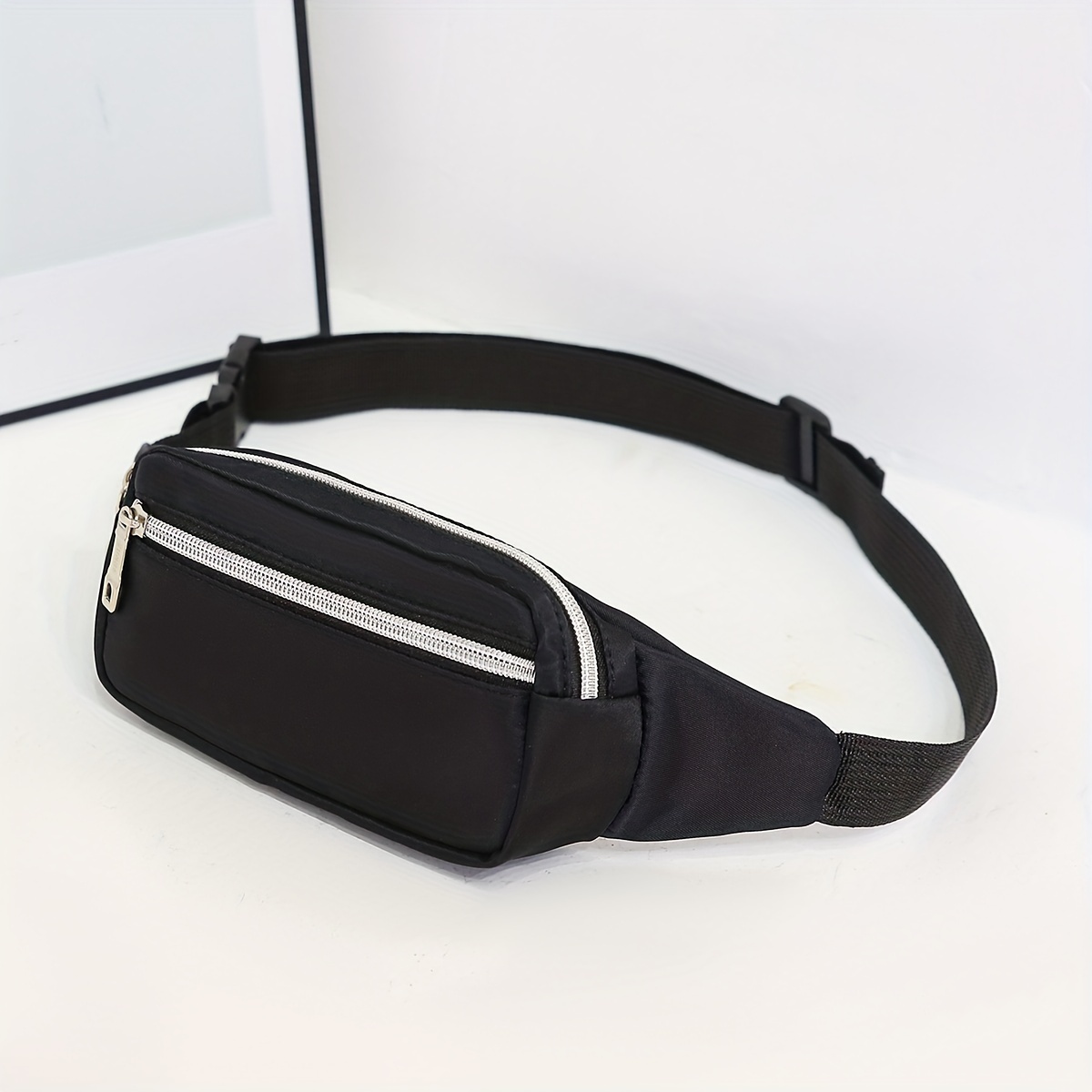 

Solid Color Waist Bag, Sports Walking Climbing Chest Bag, Running Cycling Travel Sling Shoulder Bag, Casual Lightweight Phone Waist Bag