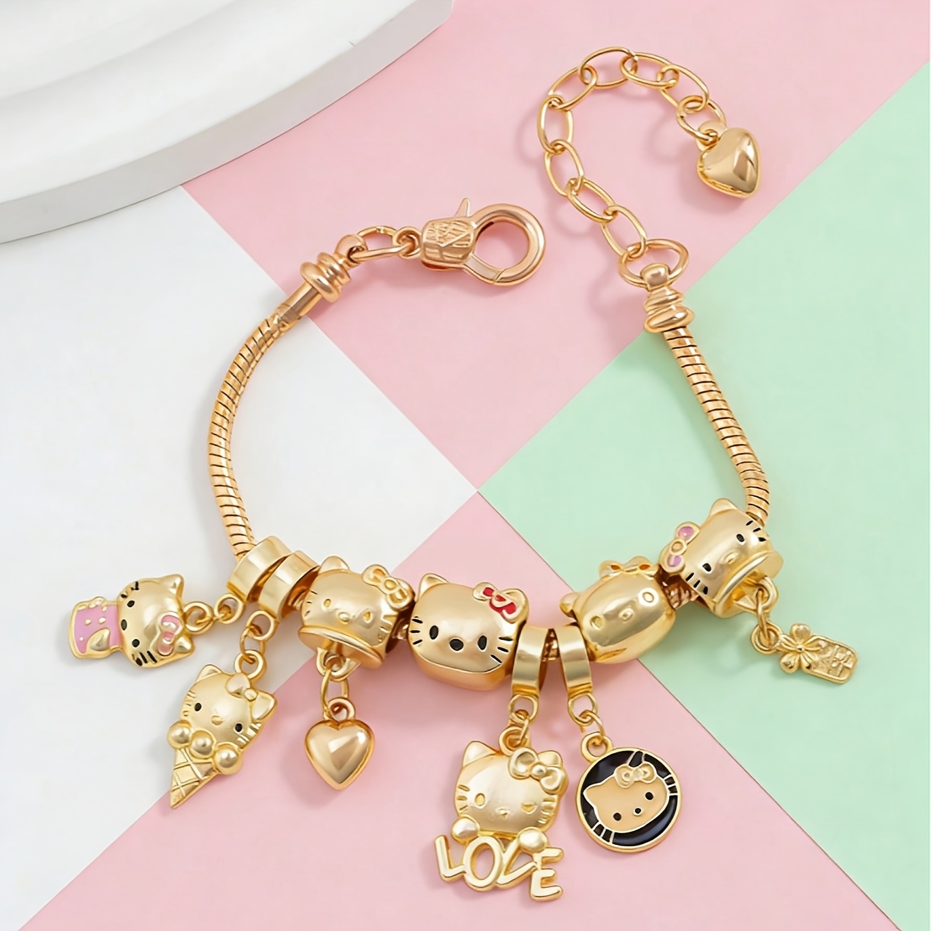 A Hello Kitty Bracelet Accessory For Women, Featuring A Anime Design