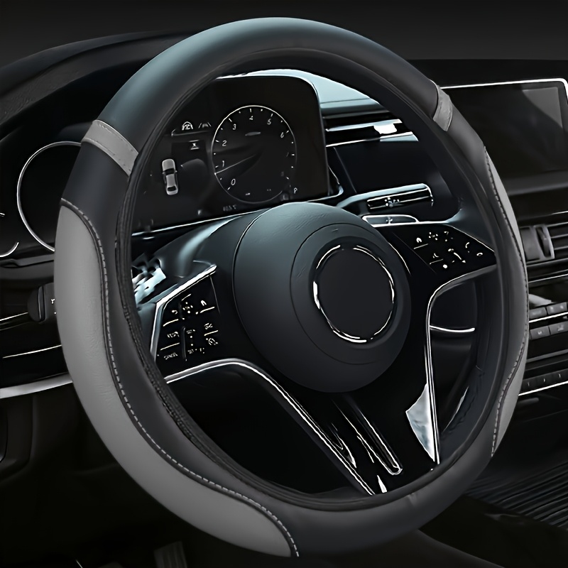 TEMU Coprivolante per auto a giunture, in pelle PU, stile estensibile senza anello interno, a modelli di auto, accessorio per interni automobilistici