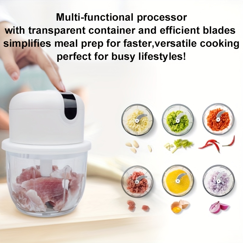350ml usb rechargeable wireless electric food processor 6 blade high   for garlic onion chili nuts meat family meal food grinder portable food processor essential kitchen gadget christmas thanksgiving fathers day gift   chef friends gift   cooking enthusiast gift Product details 0