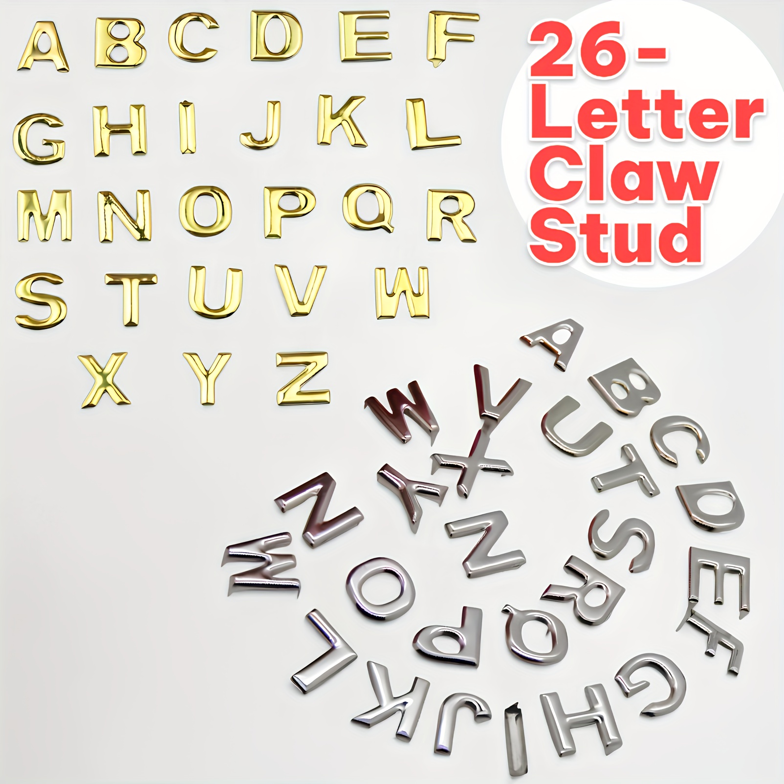 dorati 26 lettere chiodi a punta Temu Italy