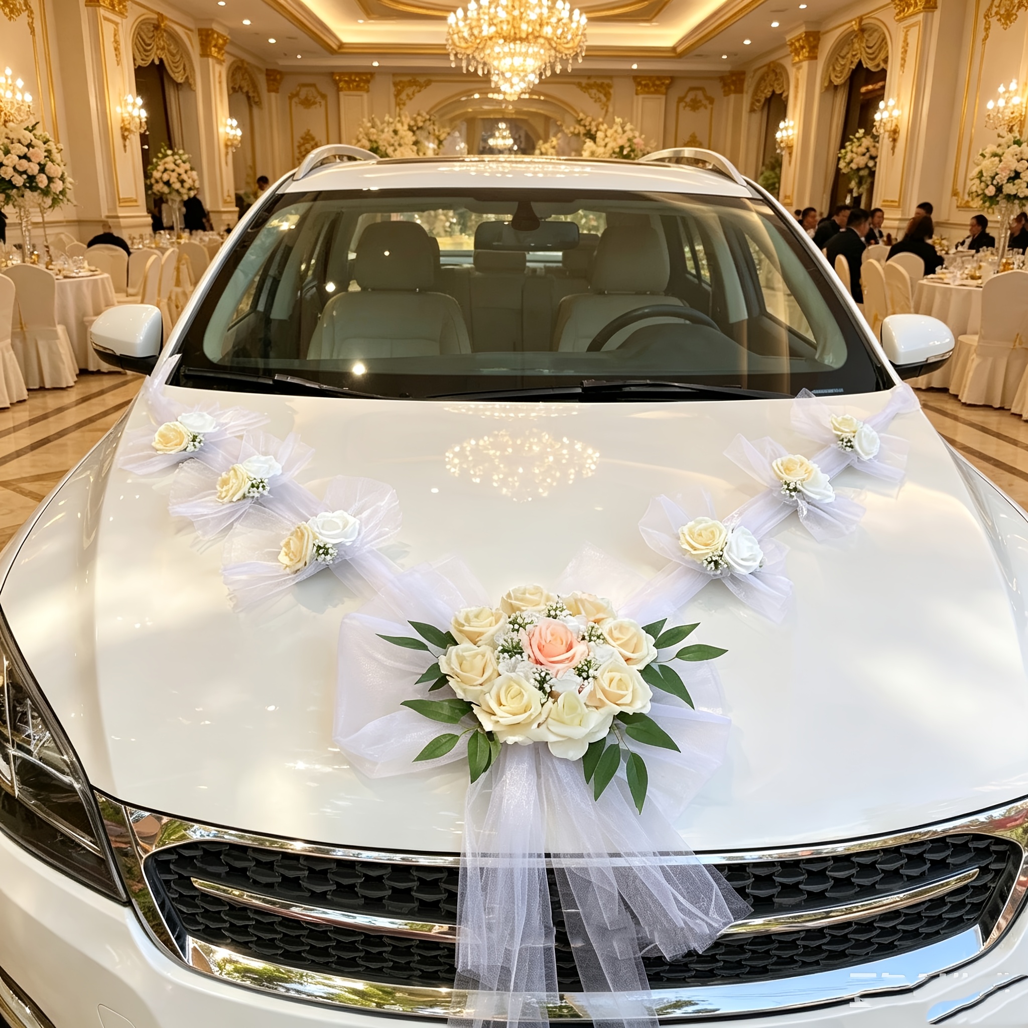 2026 New Style Full Set of Main Wedding Car Headpiece Decorations