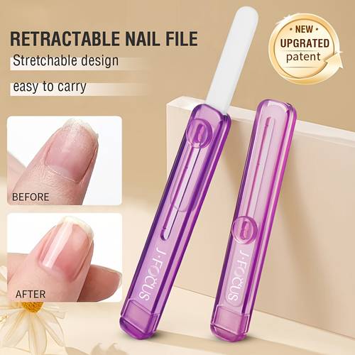 j focus compact and portable retractable nail file high quality sharp manicure tool for permanent use multi color nail file suitable for and travel for toenail clean