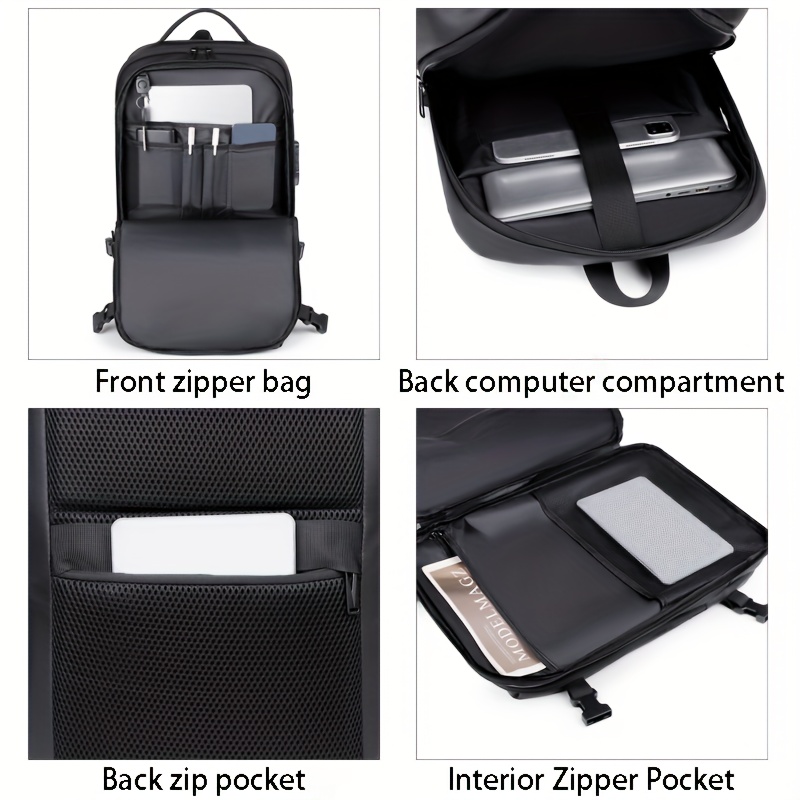 Bolso de fitness con mochila de compresión al vacío expandible, maletín de negocios de gran capacidad, bolso multifuncional para computadora