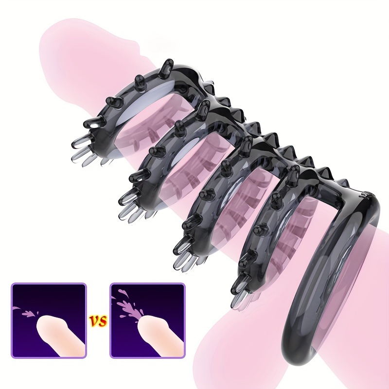 1pc reusable cock ring for pleasure adjustable no battery needed couples toy with glans opening 0