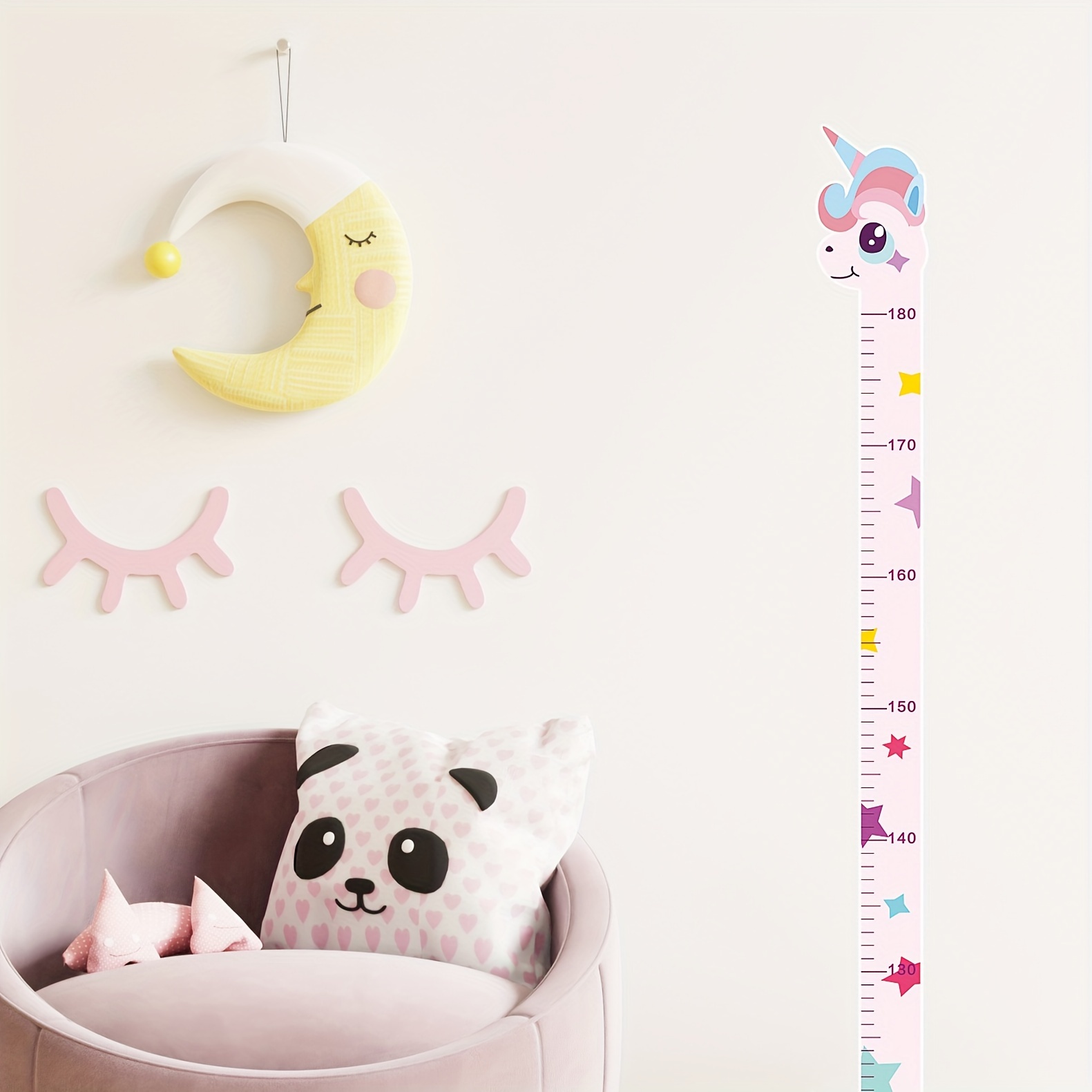 

Cartoon Animal Height Chart Wall Decal - Self-adhesive, Growth Measurement Sticker For ' Room & Living