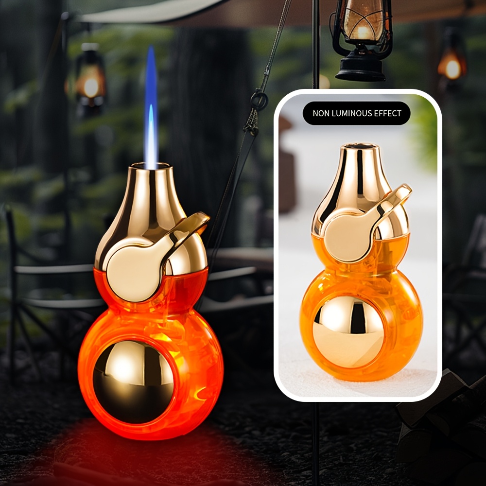 TEMU Lighter, Multifunctional Windproof Rocker Lighter, Gas Lighter, Adjustable Flame Size Butane Lighter, Windproof Portable Lighter For Candle
