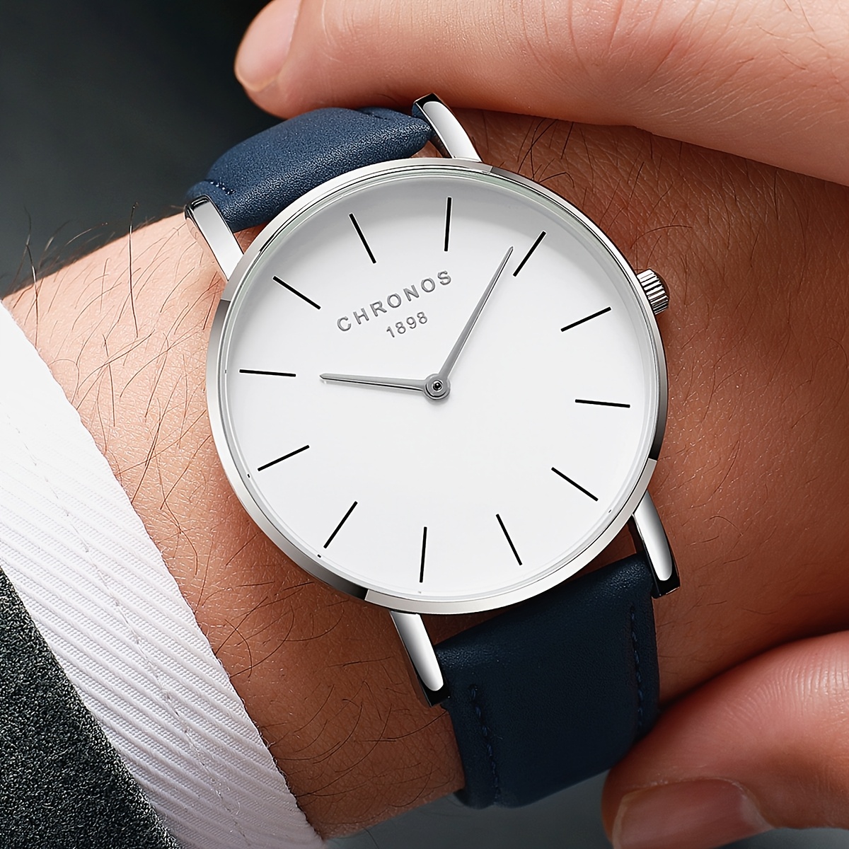 herren uhren lederband minimalistischem design Temu Austria