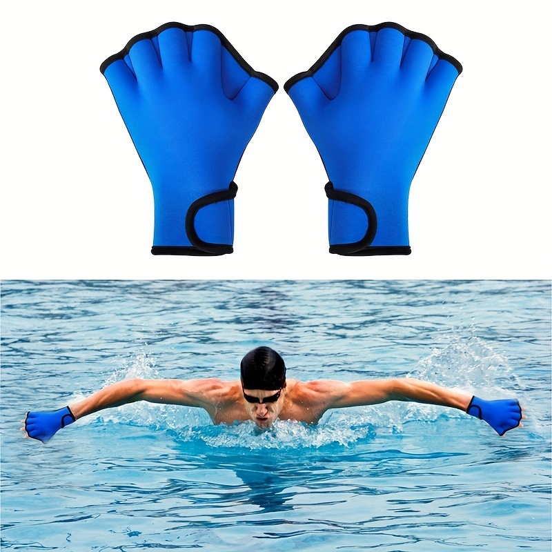 Sports Swimming Paddle Gloves Hand Webbed Swim Training Diving Gloves Equipment Surfing Water Swimming Gloves, Black