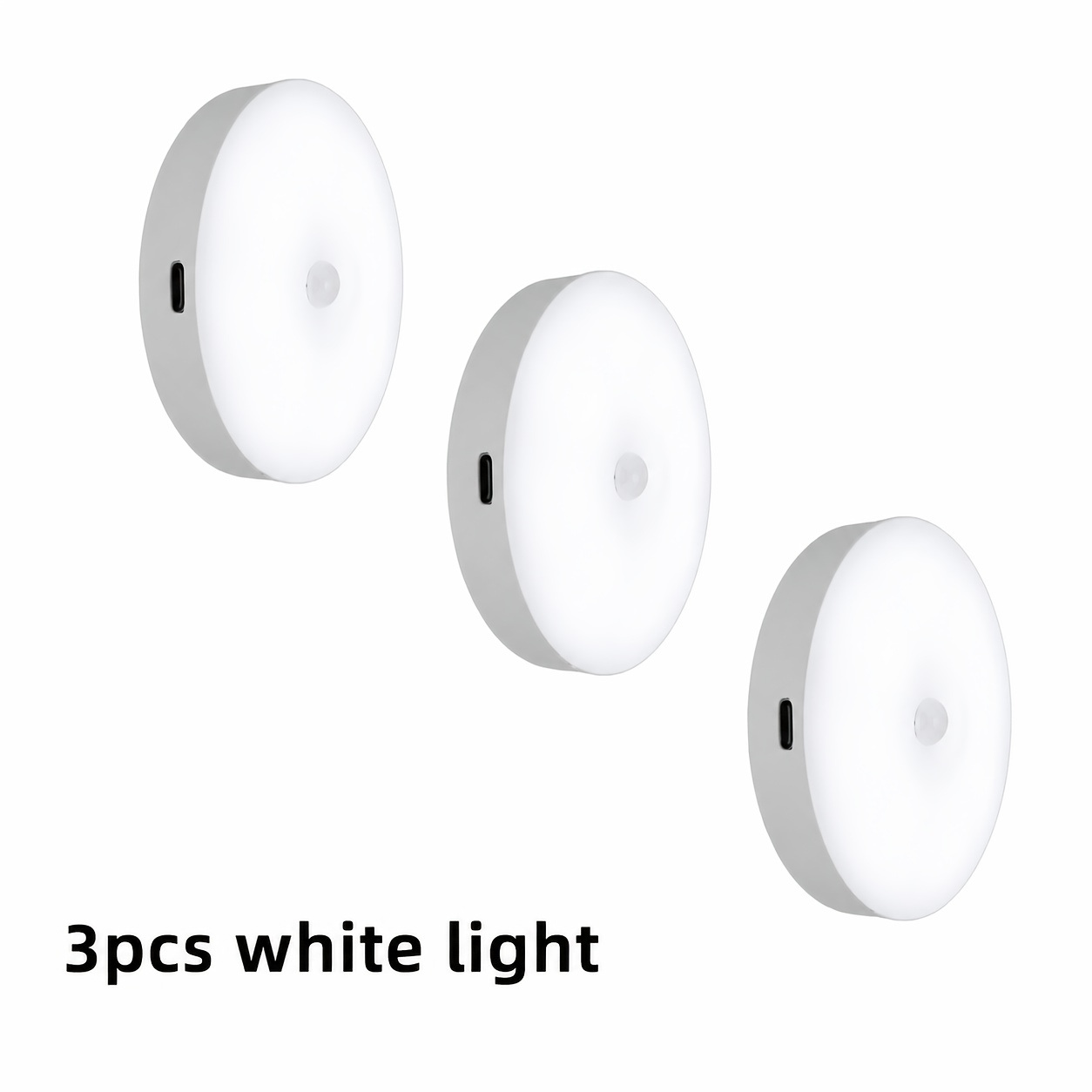 TEMU 3-pack/6-pack Rechargeable Motion Sensor Night Light With Pir Sensor, Automatic /off Adhesive Wall Suitable For Wardrobes, Cabinets, Bedrooms,