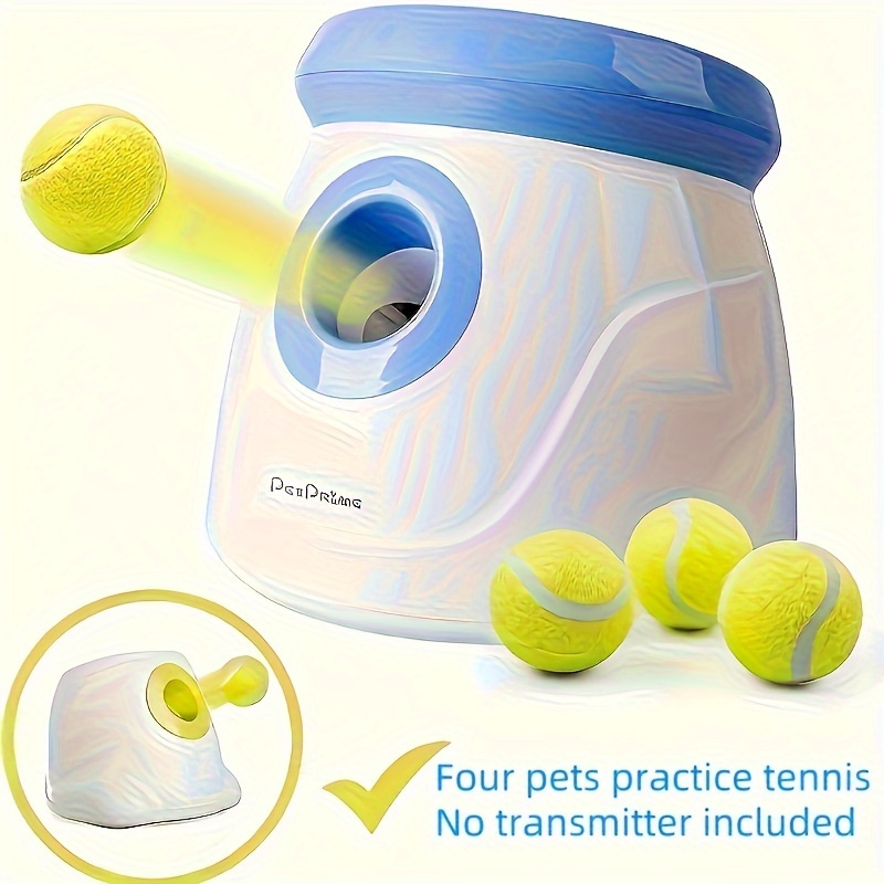 

Interactive Dog Tennis Ball - 2.4 Inch High Rubber Ball, Suitable For Small To Medium Dog Breeds, Launcher Not Included