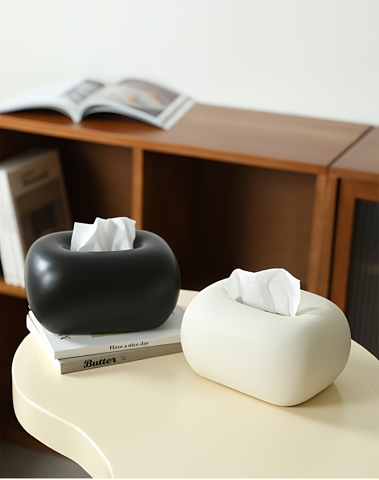 1pc modern minimalist ceramic tissue box holder white black accents spherical shape instagrammable home decor for living room kitchen dining table coffee table durable stylish storage organizer tabletop accent   quality   contemporary     interior designers Product details 0