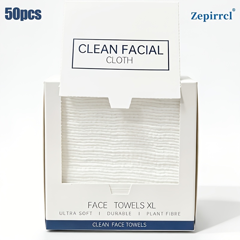 TEMU Serviettes faciales jetables épaisses 26*20Cm avec absorption d'eau, ultra-douces, adaptées à tous les âges, utilisées pour le nettoyage du