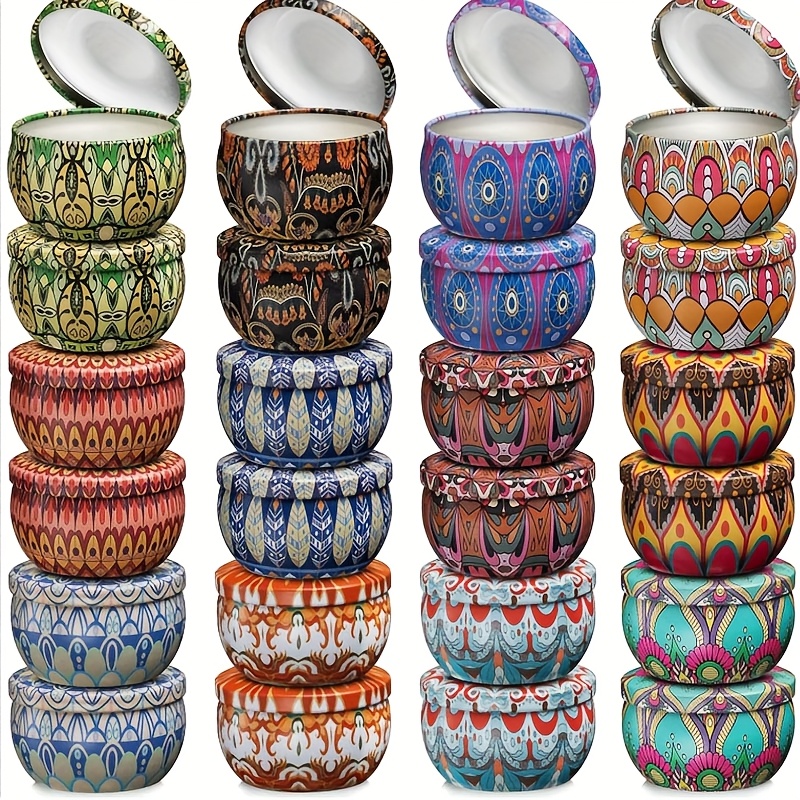 40pcs set candle jar craft kit 2 5oz round candle jars with lids empty candle jars   making candles holiday gifts crafts storage and as candle making supplies   beginners and candle enthusiasts the set   4 assorted