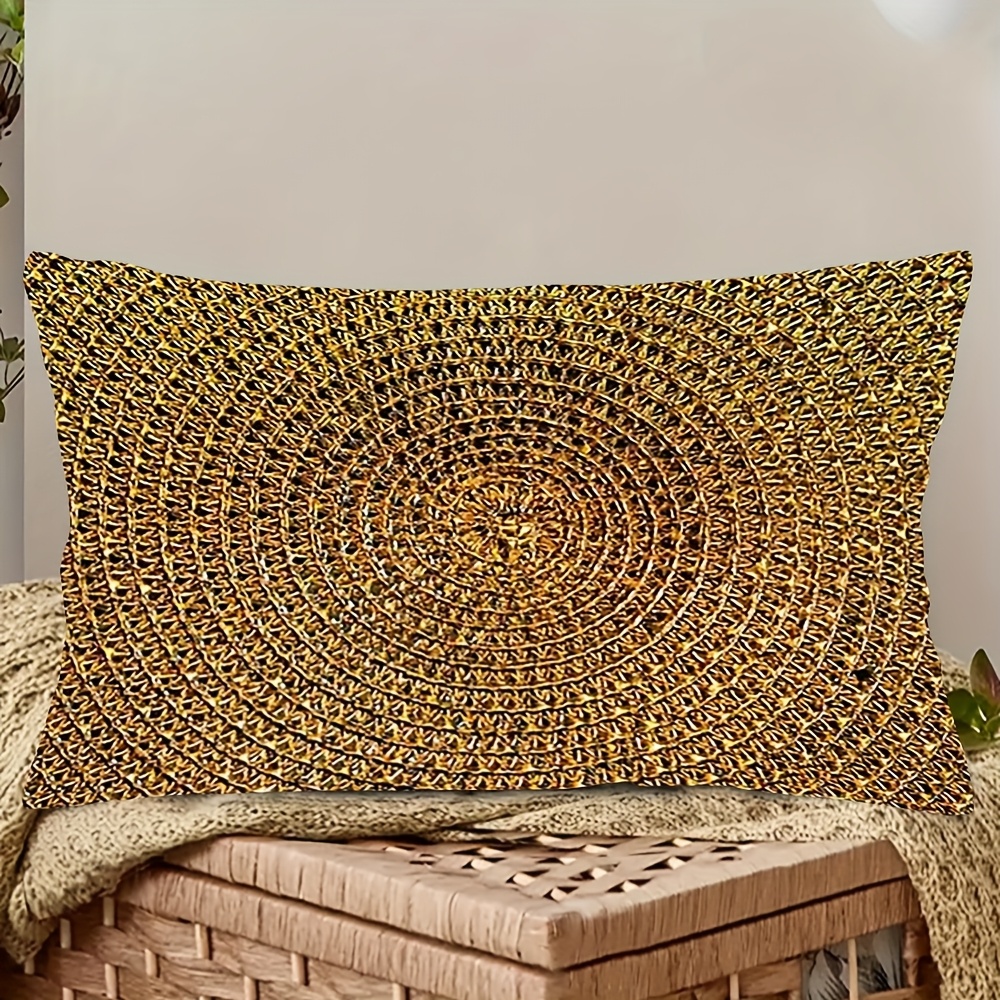 

1pc Crochet 12x20 , Polyester Decorative , , Decor For , Sofa,
