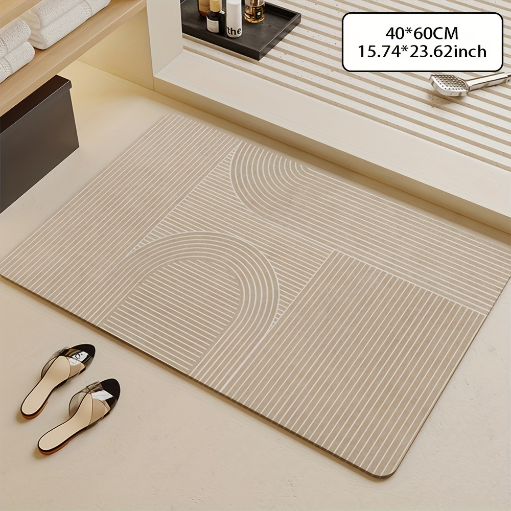 TEMU 1pc Mud Material Floor Mat With Geometric , Home Decor, Mat, Suitable For Multiple , Home Goods/holiday Gift