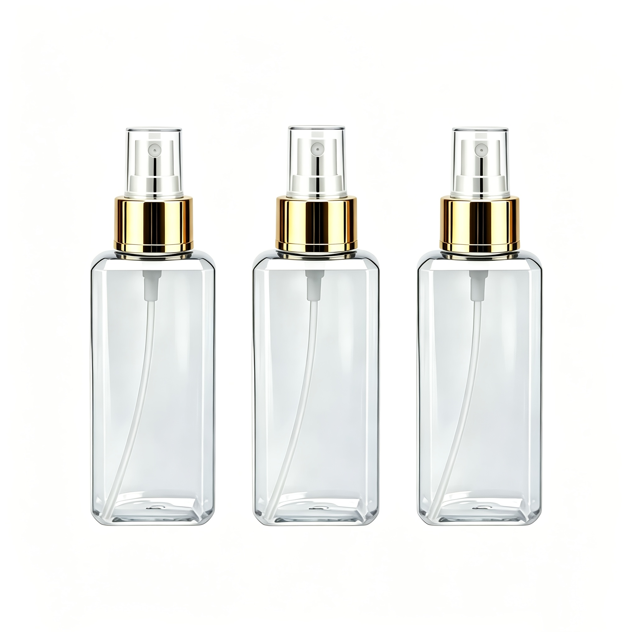 TEMU 3pcs Set Of 150ml Translucent Plastic Refillable Fine Mist Spray Bottles, For Storing Cosmetics, Perfumes, Personal Care Liquids, Compact And