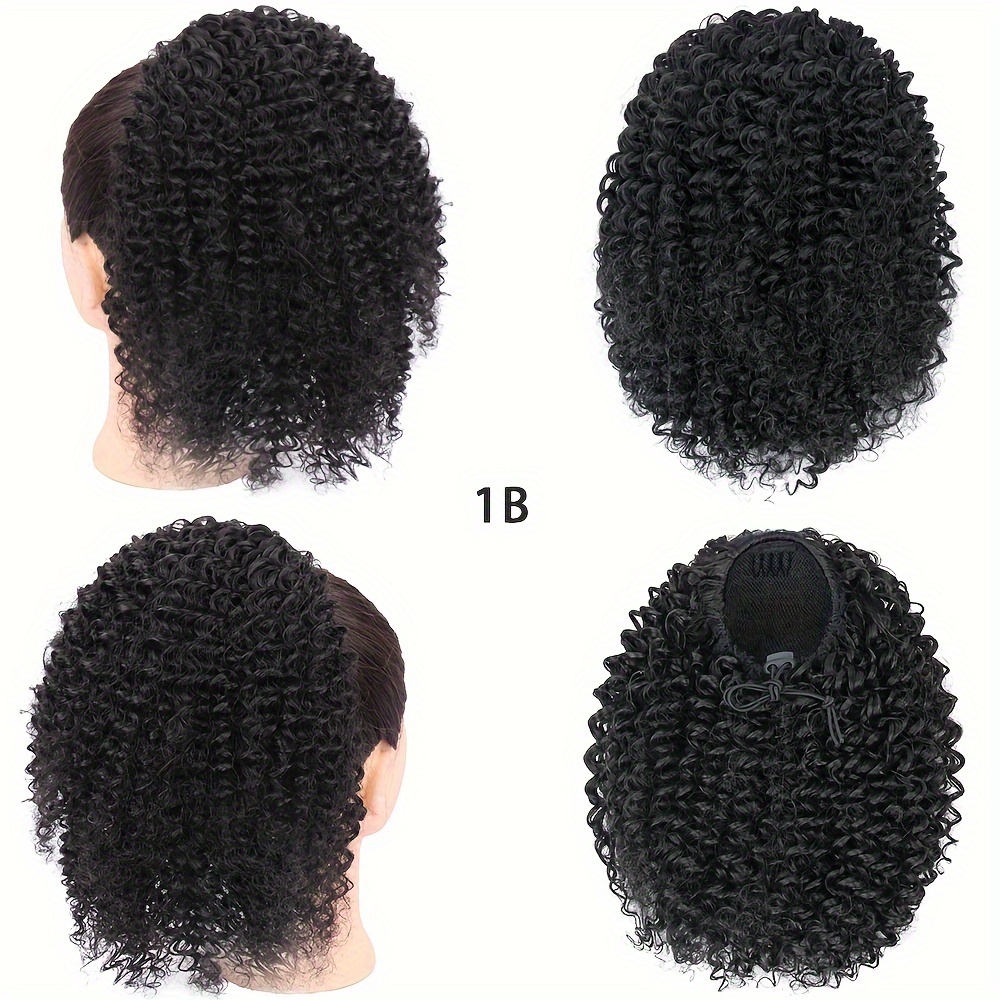   elegant afro   ponytail extension for women drawstring natural look for daily wear parties details 1