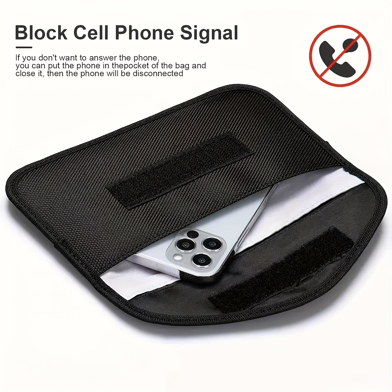 TEMU Phone Case: Emf Oxford Cloth Phone Pouch, Weakens Wifi/4g/5g/bluetooth, Anti-tracking
