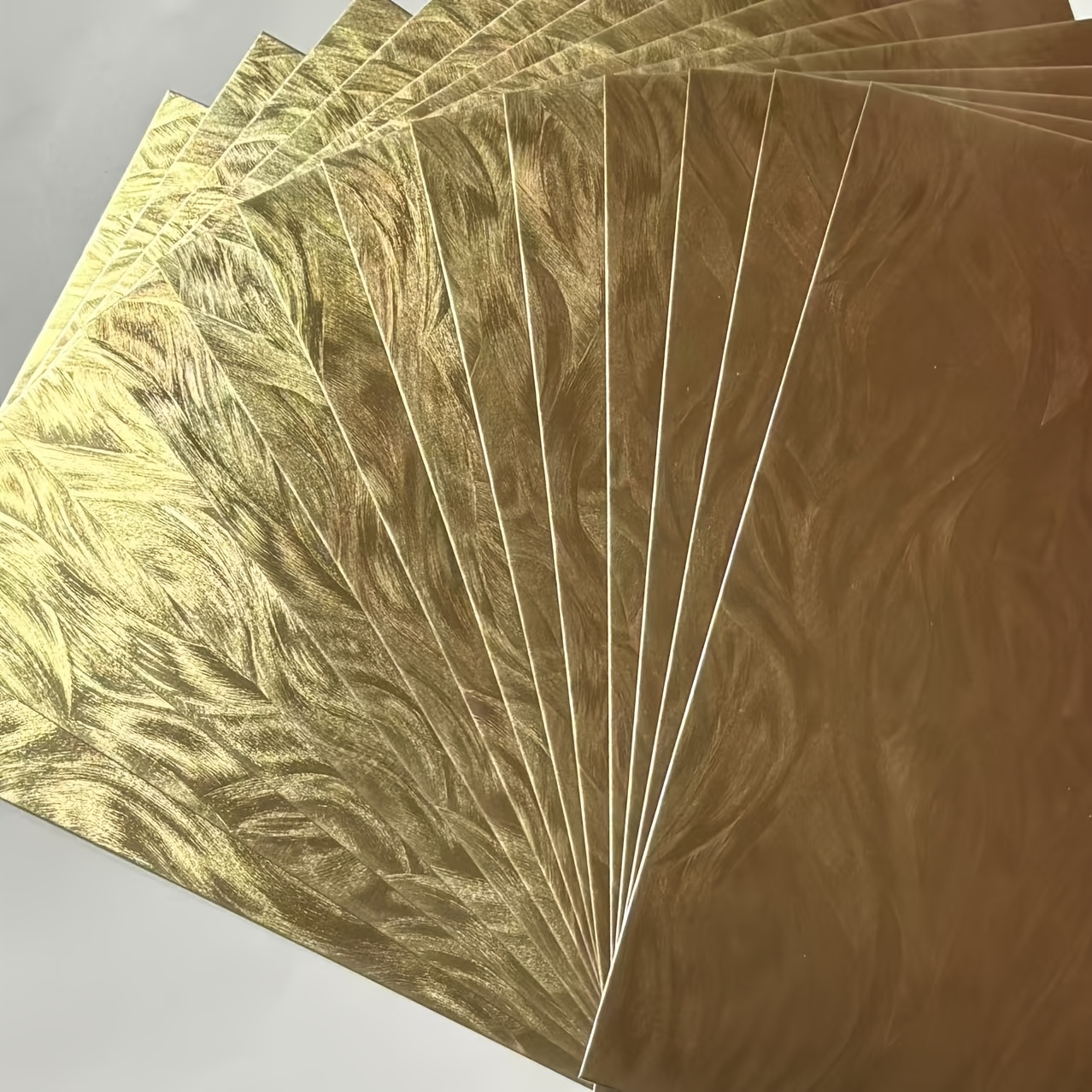E-shop 12 Blatt luxuriöses goldenfarbenes Laserpapier Karton - A4 Dicke Karton, Metallic vergoldenete Textur, für Hochzeitsgeschenkbox Dekoration,