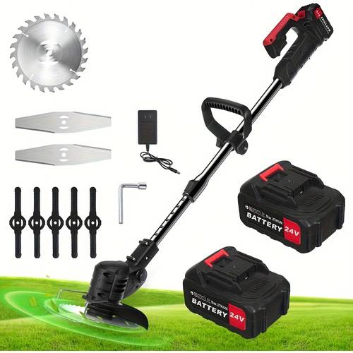in 2025 an cordless electric eater that serves as a 3 in 1 tool including a lawn trimmer mini mower and brush cutter a 1500 battery and with three types of blade