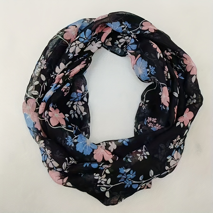 E-shop Frühlings-Sommer Neuer, durchsichtiger, bedruckter Schal Bali Chiffon, -Blumen-Schal, Mode, Klassisch, Neuer Street Windproof Schal Schal Bali