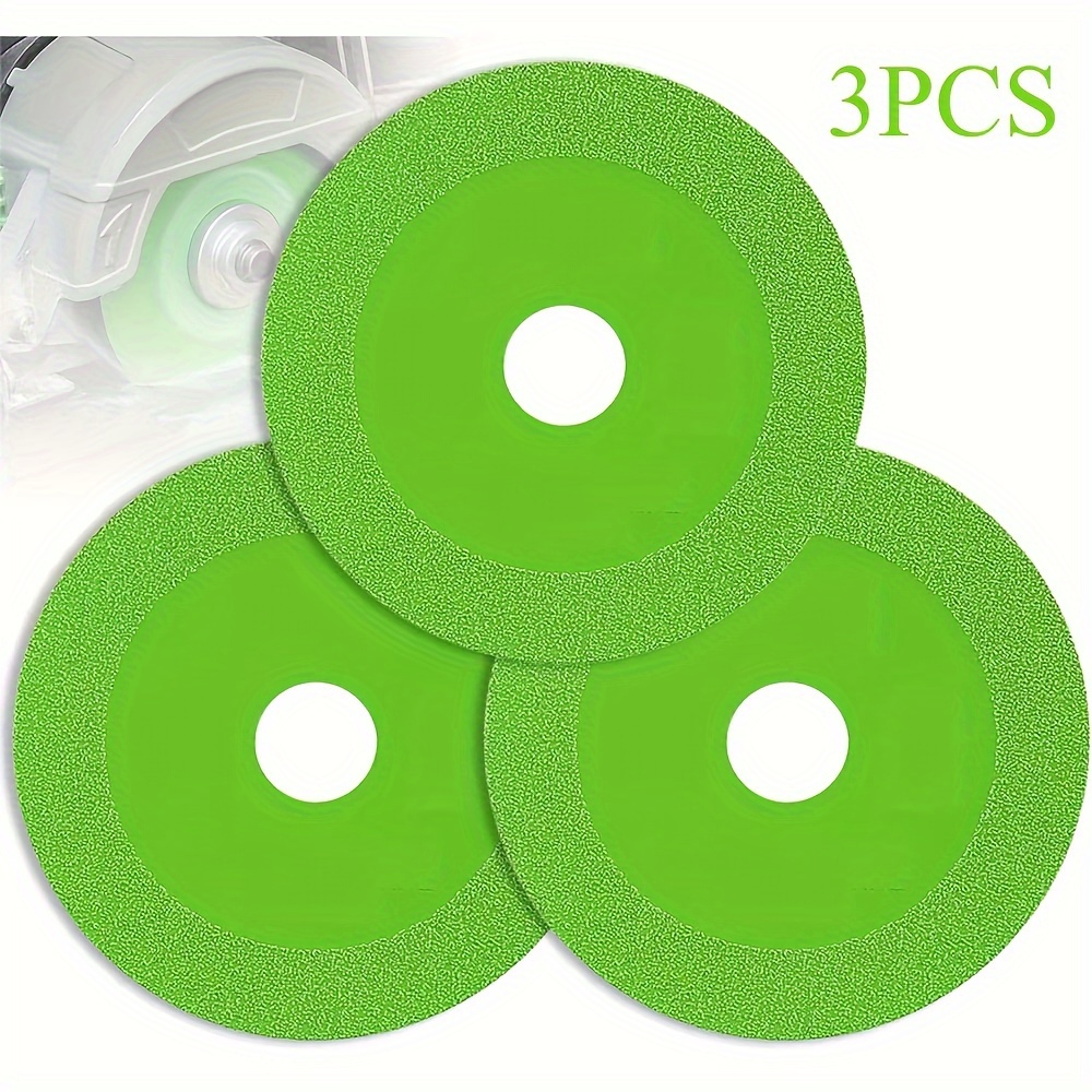 

3-pack Diamond Cutting Discs For Glass, Ceramic, Jade - Fast Cutting, No Chipping Saw Blades For Dry/wet Use