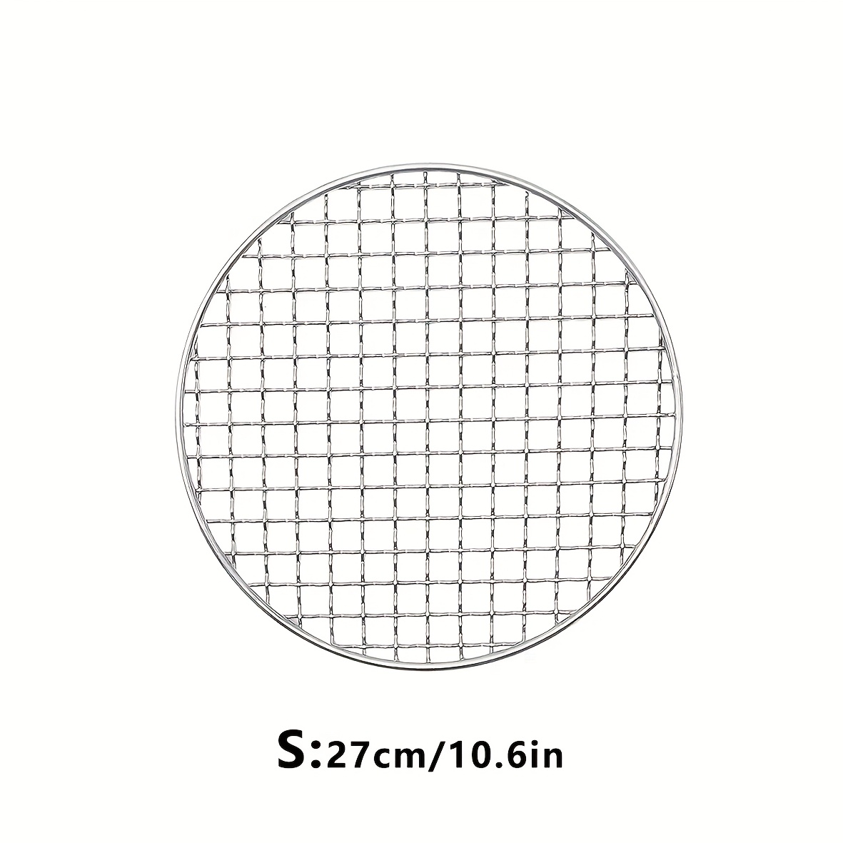 TEMU Grilling Equipment, Outdoor Camping Cooking Stand - Circular Stainless Steel Grill Net