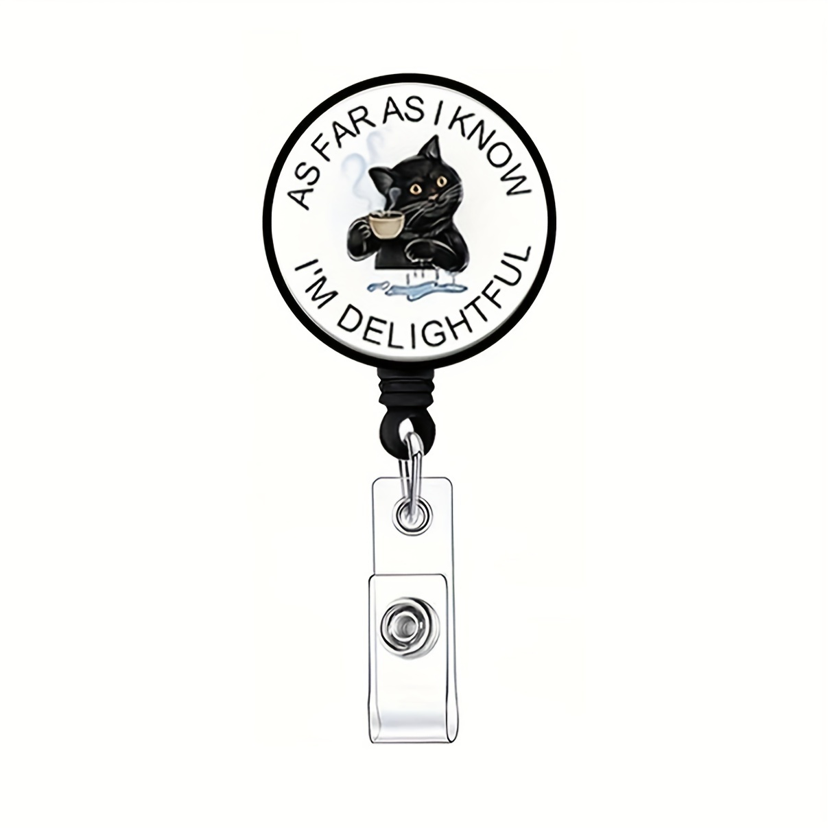1pc Novelty Cat Dog Retractable Badge Reel I Work Hard So My Dog Can Live A Better Life Funny Cute Badge Clip Can Rotate 360° Retractable Badge