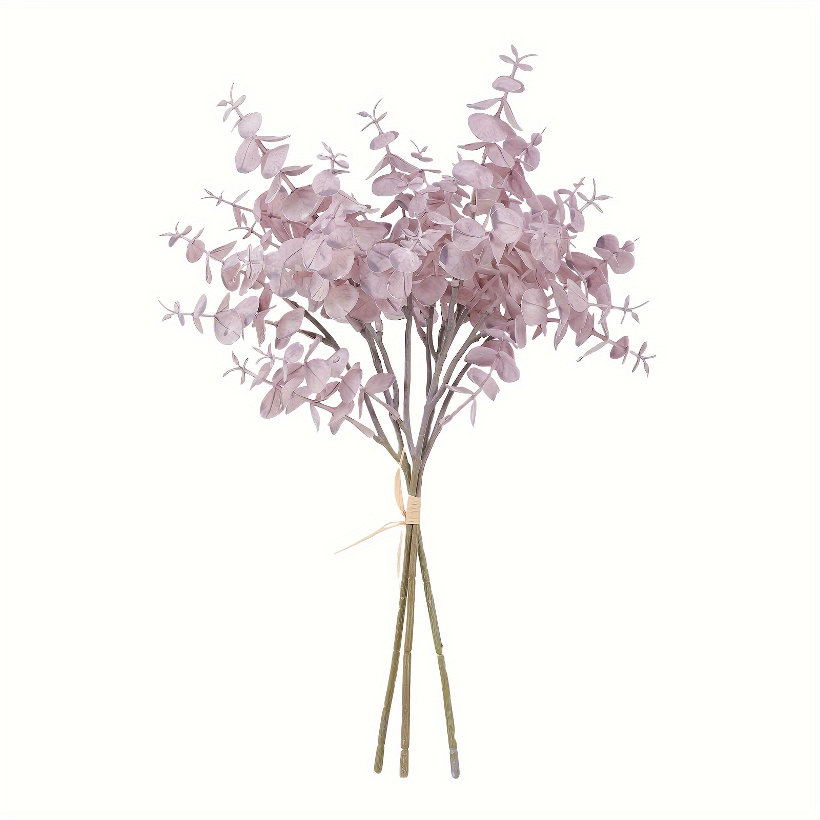 Artificial Eucalyptus Leaf Stems 3pcs 15inch Lightweight Plastic Foliage, Summer & Autumn Thanksgiving Wedding Ins Home Decor For Vase Entryway Mantel Party Greenery Wall