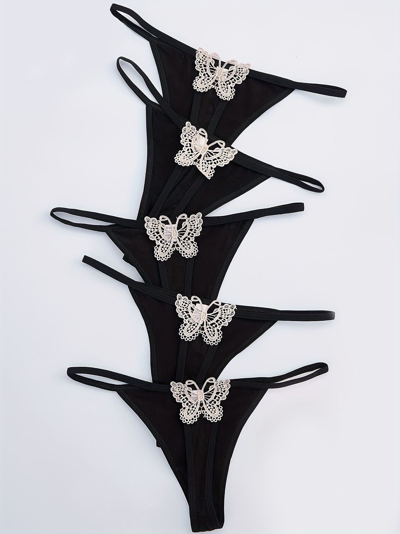 Fashion 7pcs Per Lot Women G Strings Sexy Lace Butterfly Bandage