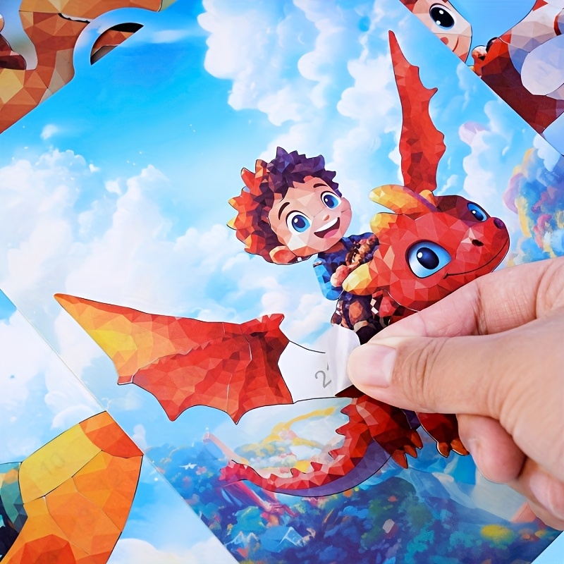 Tear & Paste Number Learning Sticker Puzzle for Kids 3+