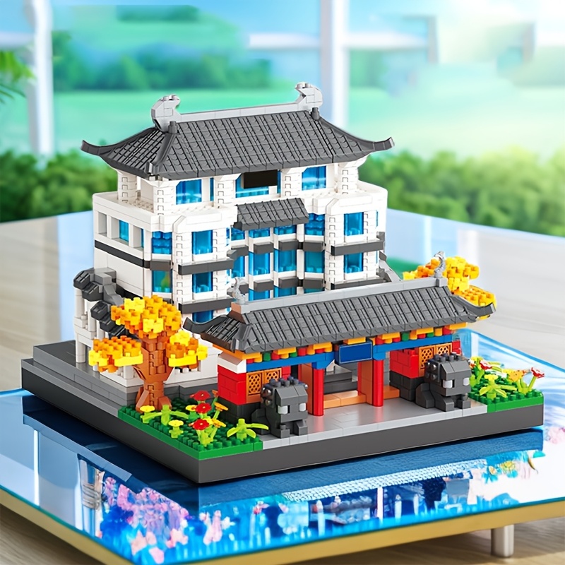 4280pcs Famous School Building Blocks, ABS Material, Mixed Color Construction Set, Ideal for Collectors