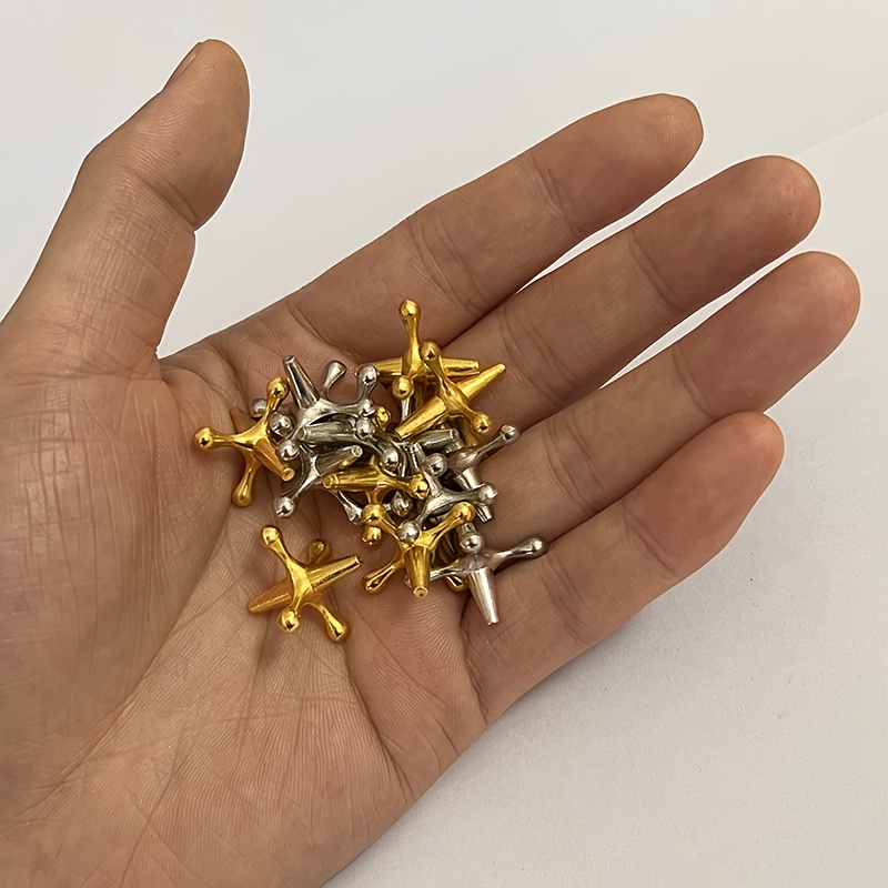 11pcs Classic Snowflake Shape Jacks Game Set
