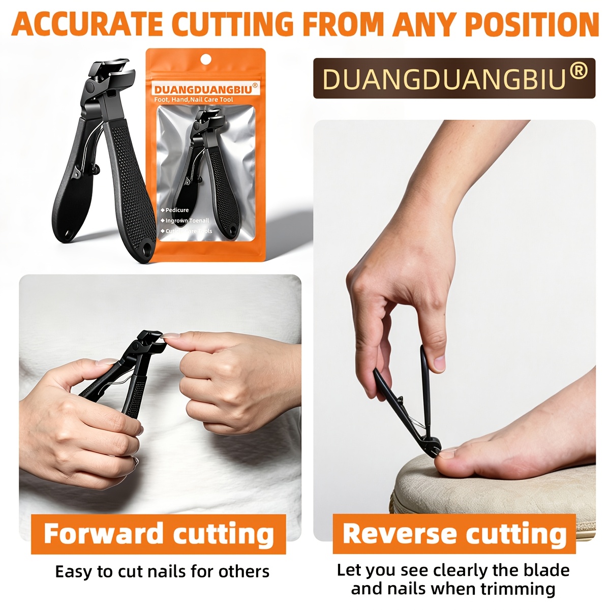 Angled Head Toenail Clippers for Thick Toenails