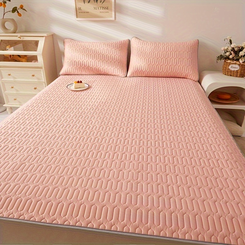 3pcs   cool latex mat latex mat 1 pillowcase 2 no core breathable soft solid color mattress set bedroom dormitory hotel bedding set details 9