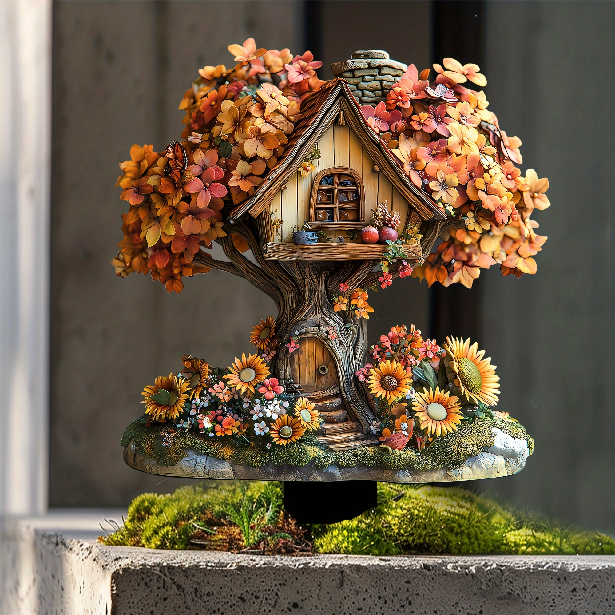 

Autumn Fairytale Stake - Acrylic Fall & Thanksgiving Decor, Versatile Yard Art For Flower Arrangements And Outdoor Display, Perfect Gift