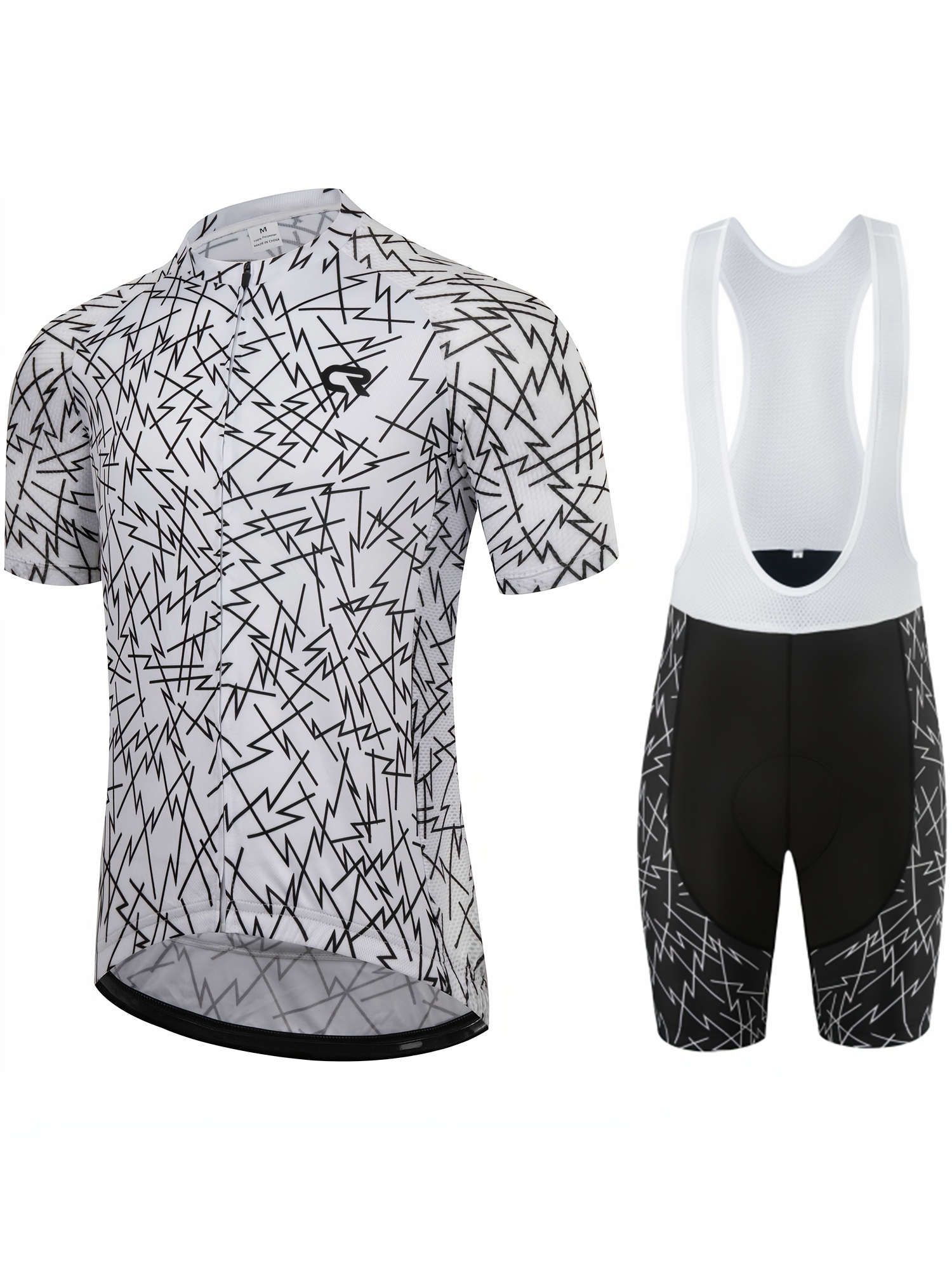 Ensemble Maillot Cyclisme Homme Respirant Manches Courtes + Short - Vêtements Vélo Route