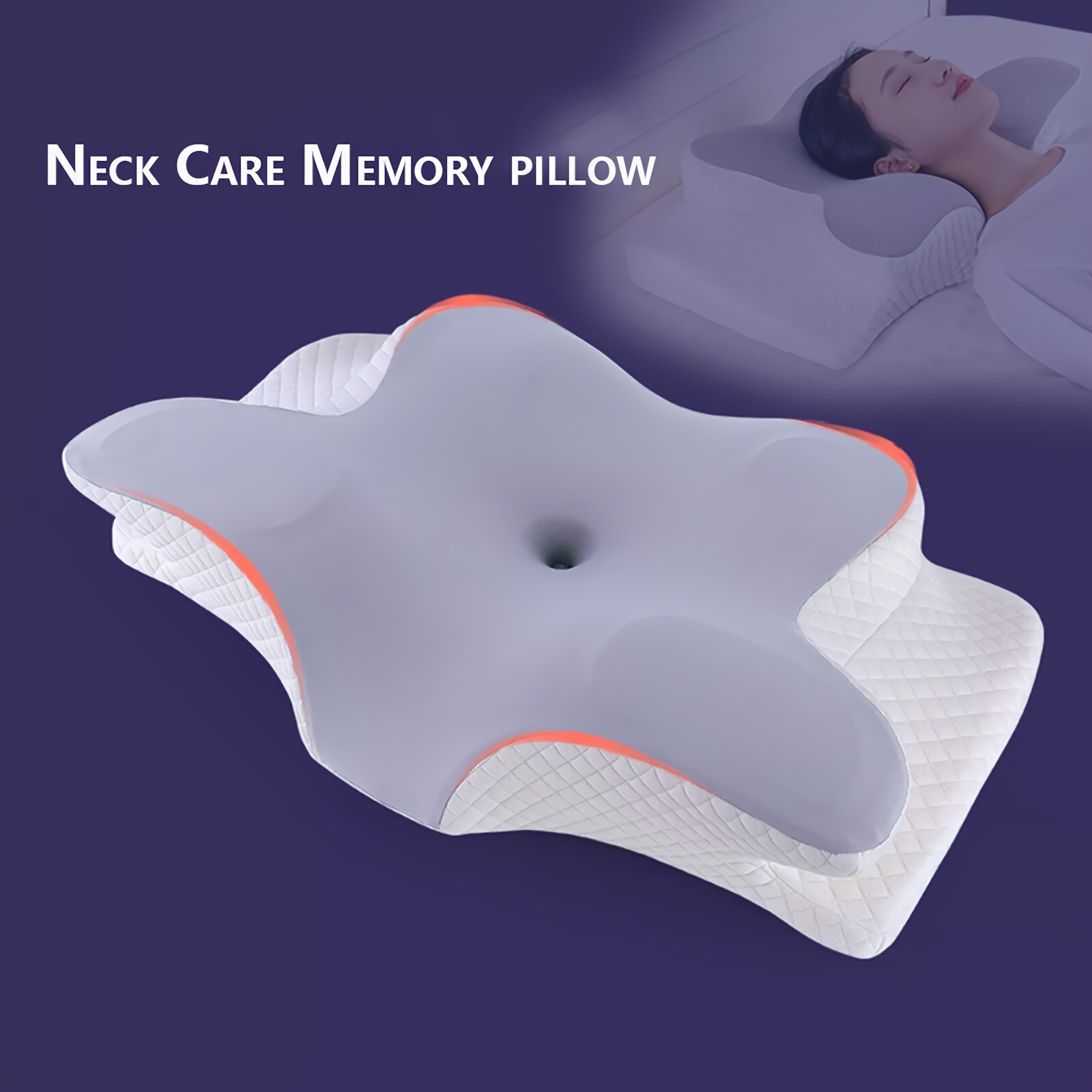 Ergonomic Pillow for Neck Pain Relief – Odorless Contour Design with Cradles, Adjustable Height for Side, Back & Stomach Sleepers, Breathable & Cooling Comfort, Gray