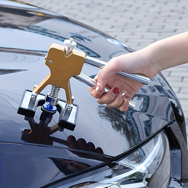 paintless dent repair kit professional body dent puller with 18 tabs mats   dent removal tool for doors hoods non paint damage   body repair essential Product details 3