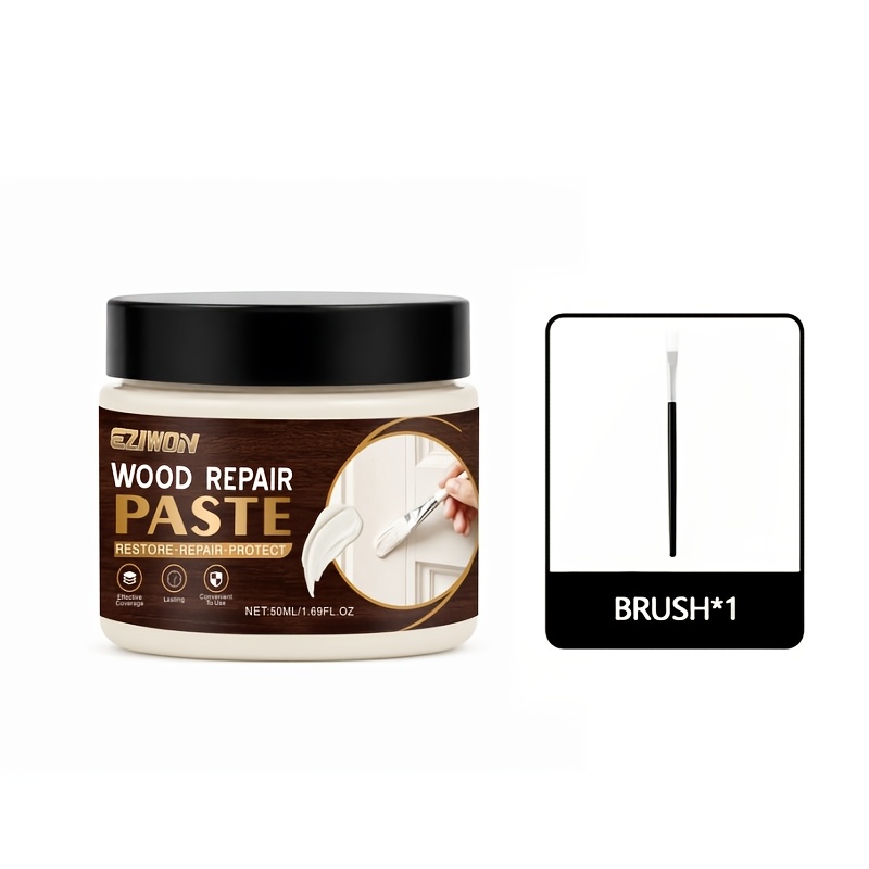 TEMU White Wood Repair Putty - Furniture Repair Putty, White Repair Putty. Suitable For Repairing Scratches, , And Fading Marks. Suitable For Wooden