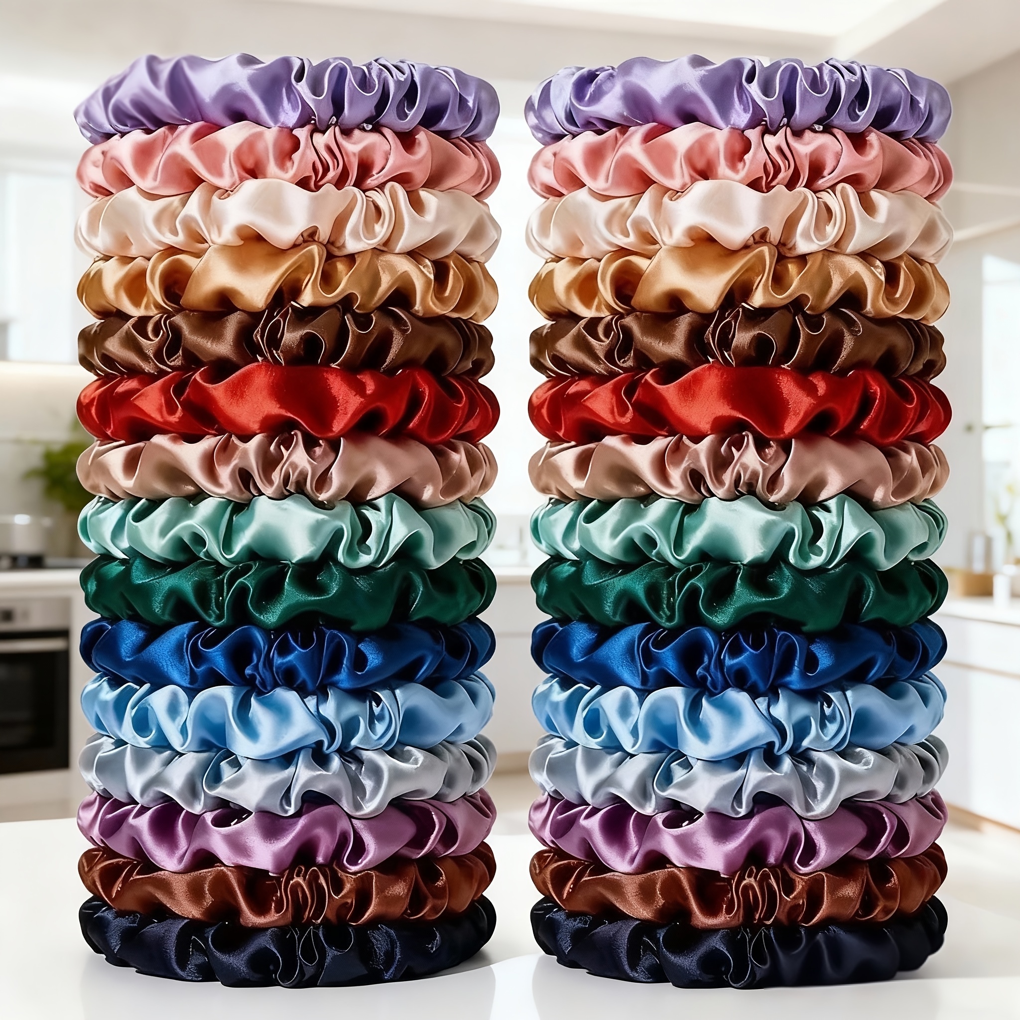 20  satin hair tie set wedding party and daily hairstyle accessory gift set details 1