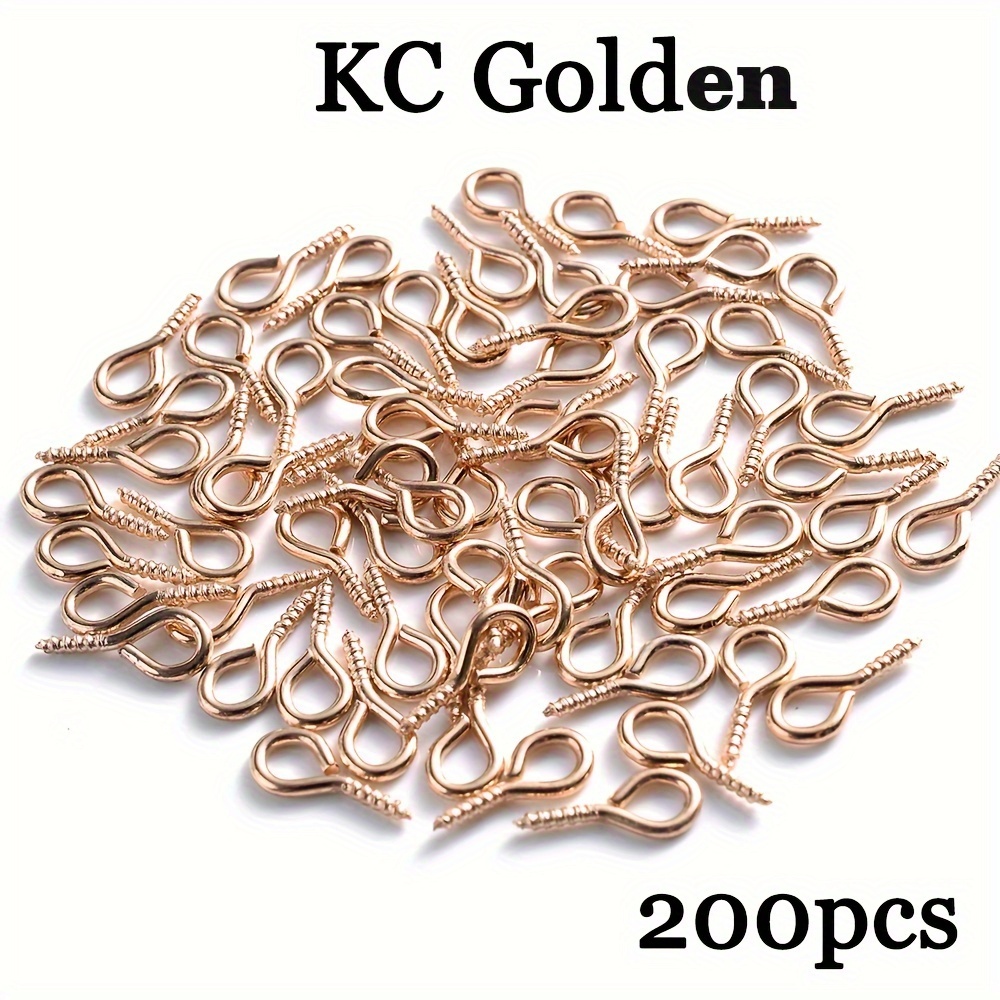200Pcs Small Tiny Mini Eye Pins Eyepins Hooks Eyelets Screw Threaded Clasps Hooks For DIY Jewelry Making Findings – Buy The Best Products In The Online Store - Foto 3