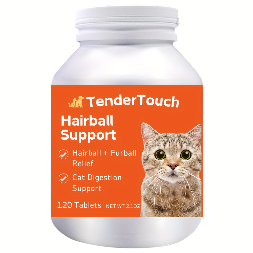 

Hairball - 200 Tablets- Hairball Aid Supplement For Cats & Vitamins For Hairball Control And Digestive Support, Helps Eliminate & Prevent Hairballs