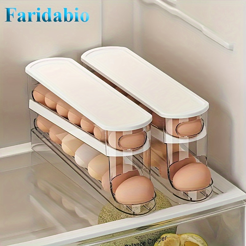 

1pc Faridabio - , Refrigerator Egg Storage Box, Plastic, -maintaining 10° , Organizer For Cooking & Dining