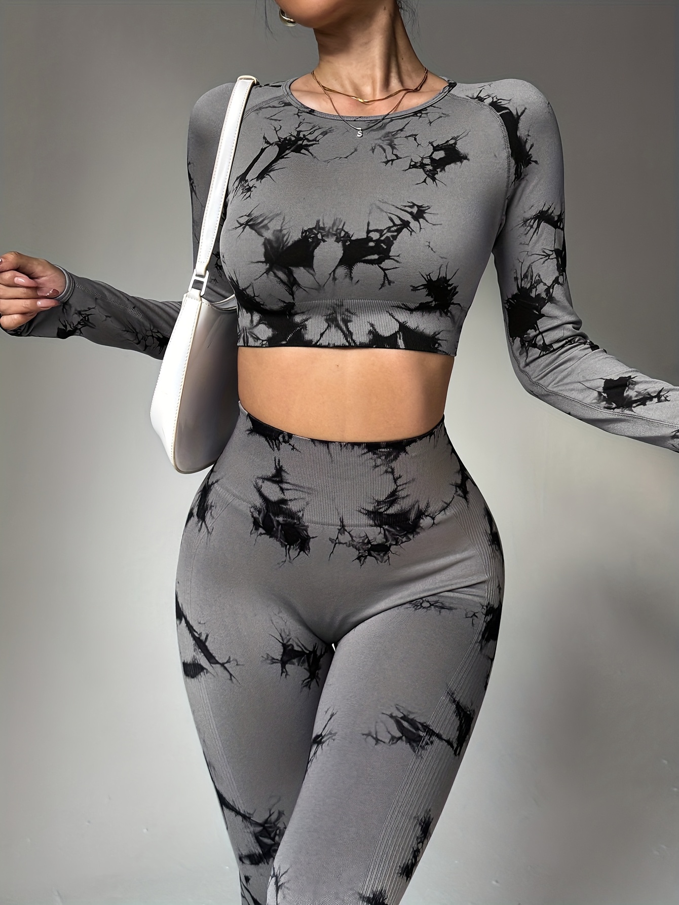 Women'S New Seamless Tie Dye Sports Pants with Leggings, Suitable for Waist Cinching, Belly Tightening, Hip Lifting, And Leg Shaping, Suitable for Outdoor Sports, Fitness, Running, And Yoga Wear, All Season Version